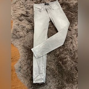 Skinny jeans Silver Metallic size 25